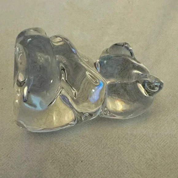 Princess House Crystal Glass Bear Figurine Paper Weight Decoration Germany VTG - Picture 9 of 10